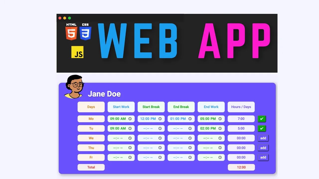 Build a Timesheet Calculator Web App
