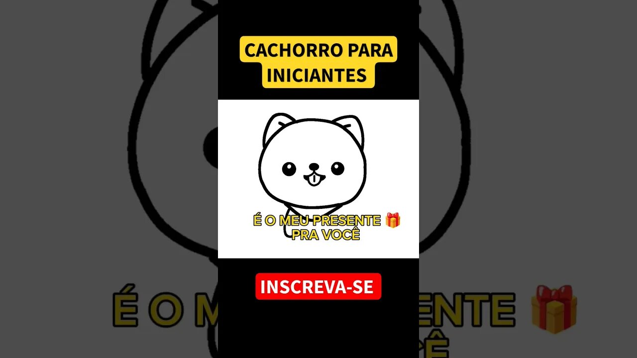 COMO DESENHAR CACHORRO INICIANTES - TELA PARA PRINTAR NO FINAL DO VÍDEO #desenhokawaii