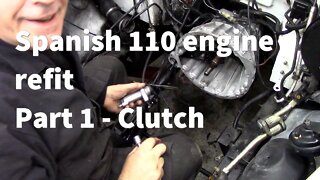 Spanish 110 Replacing the engine Part 1 Clutch mechanism