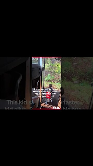 WHOLESOME: Kid Sprints Home From School Bus Everyday