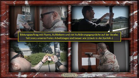 Bildungsauftrag mit Flyern, Aufklebern & viel Aufklärungsgespräche auf der Straße