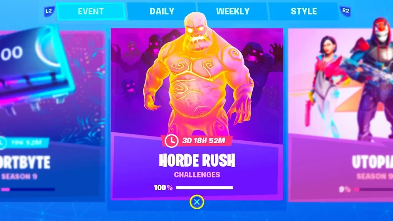 How To Complete ALL The "HORDE RUSH" Challenges In Fortnite!... (New FIEND Wrap)