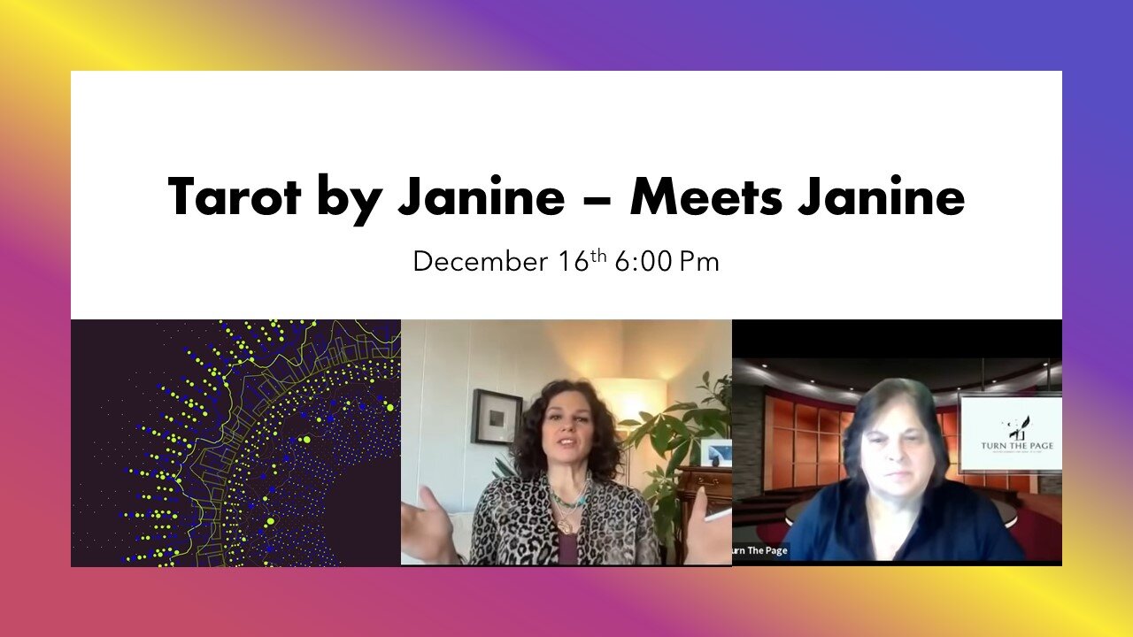 Taroty by Janine meets Janine w Dana from Turn the Page for Q&A