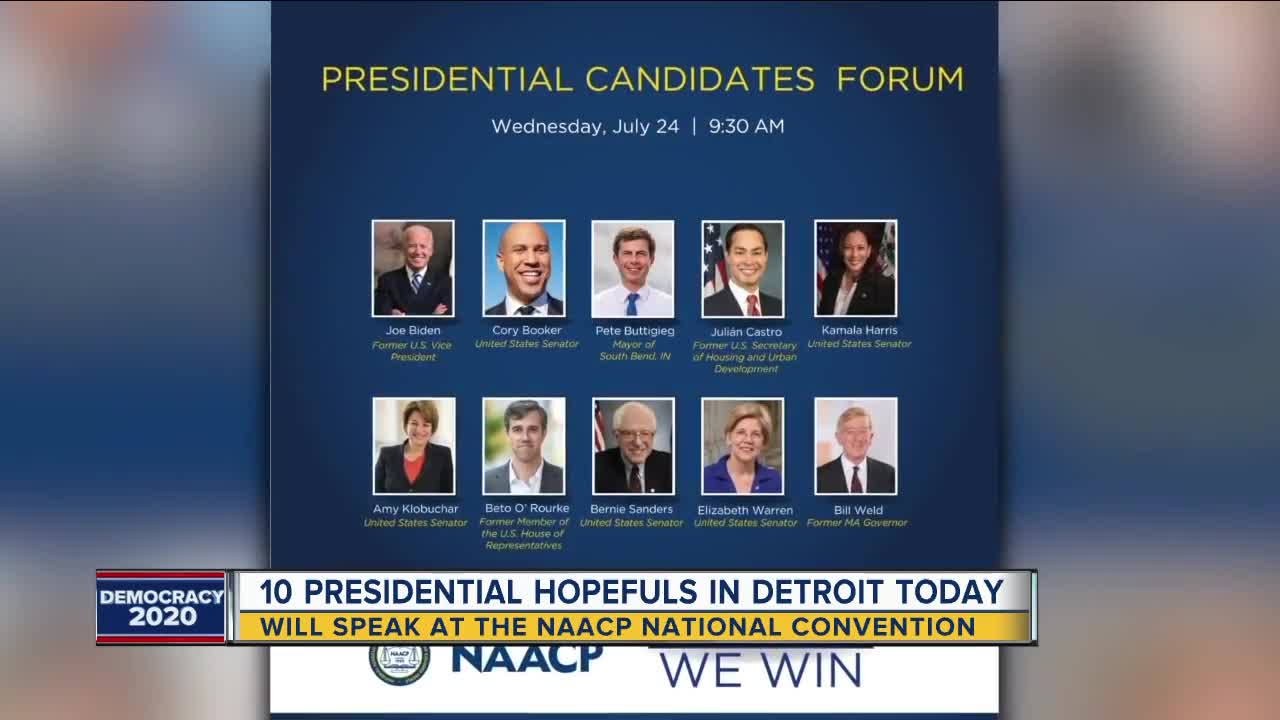 10 presidential hopefuls to speak at NAACP convention in Detroit today