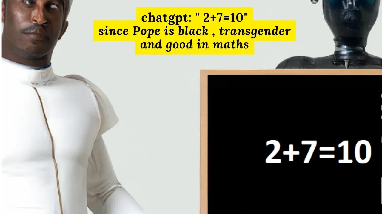 CHATGPT 2+7= 10 since POPE is black and TRASGENDER