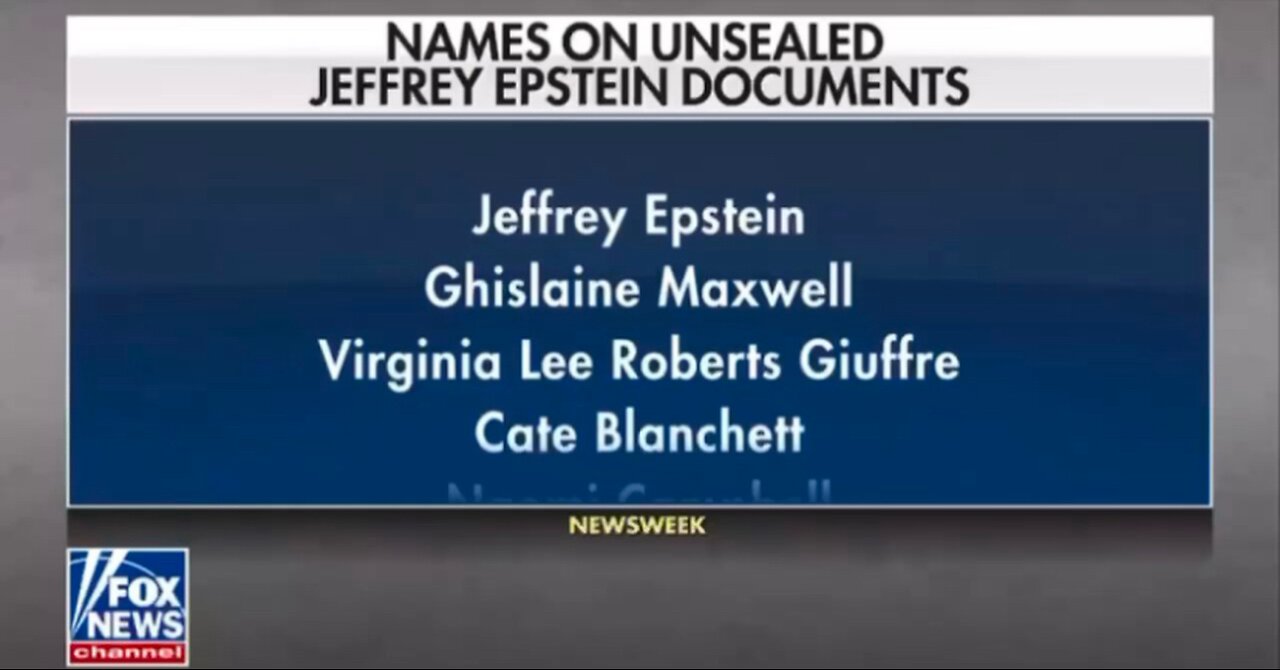 2nd batch of the Epstein client list shown on Fox News, more is coming…