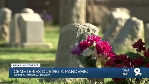 Impact on memorial services at cemetery's during the pandemic