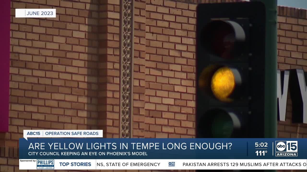 Are yellow lights in Tempe long enough?