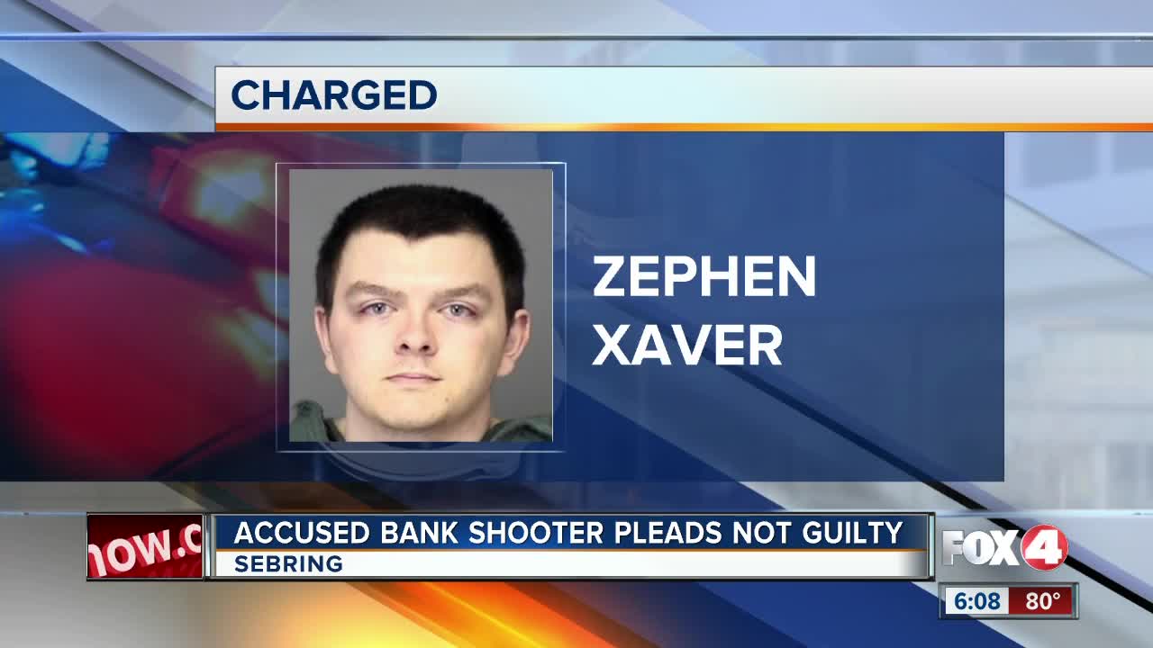 Bank shooter pleads not guilty