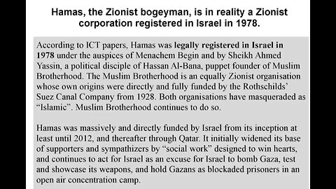 Mossad created Hamas