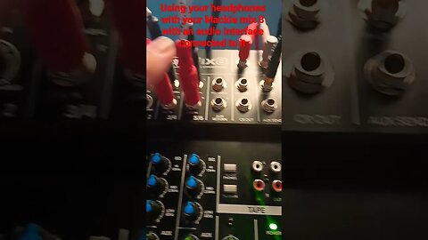 using your Mackie mix 8 headphone jack while connected to an audio interface