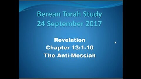 Rev 13 1-10 The Anti Messiah