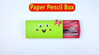 How to Make a Paper Pencil Box/DIY Paper Box/Easy Paper Crafts