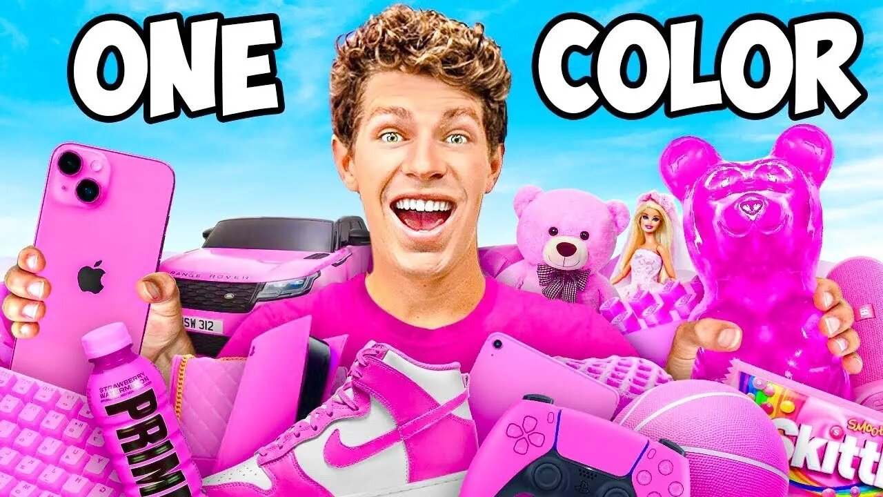 BUYING Everything in ONE COLOR for my Best Friend! | ben azelart, brent rivera |