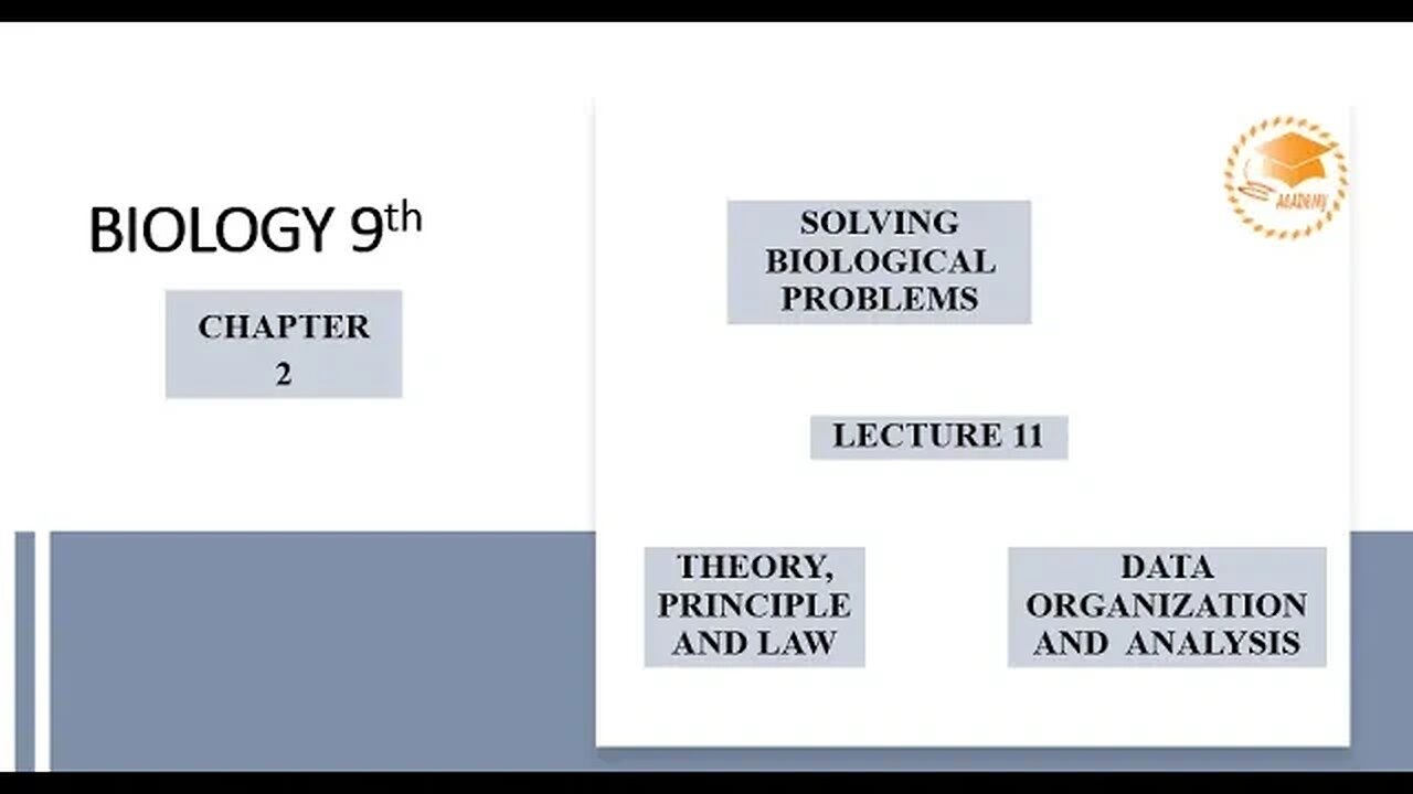 Biology| Class 9| Chapter 2| Lecture 11| Theory, Principle and Law, Data Organization and Analysis