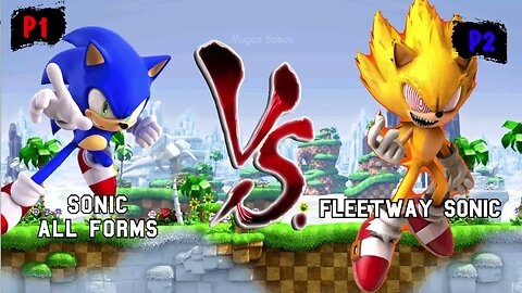 Sonic all forms & Mighty VS Fleetway Sonic I Sonic Mugen