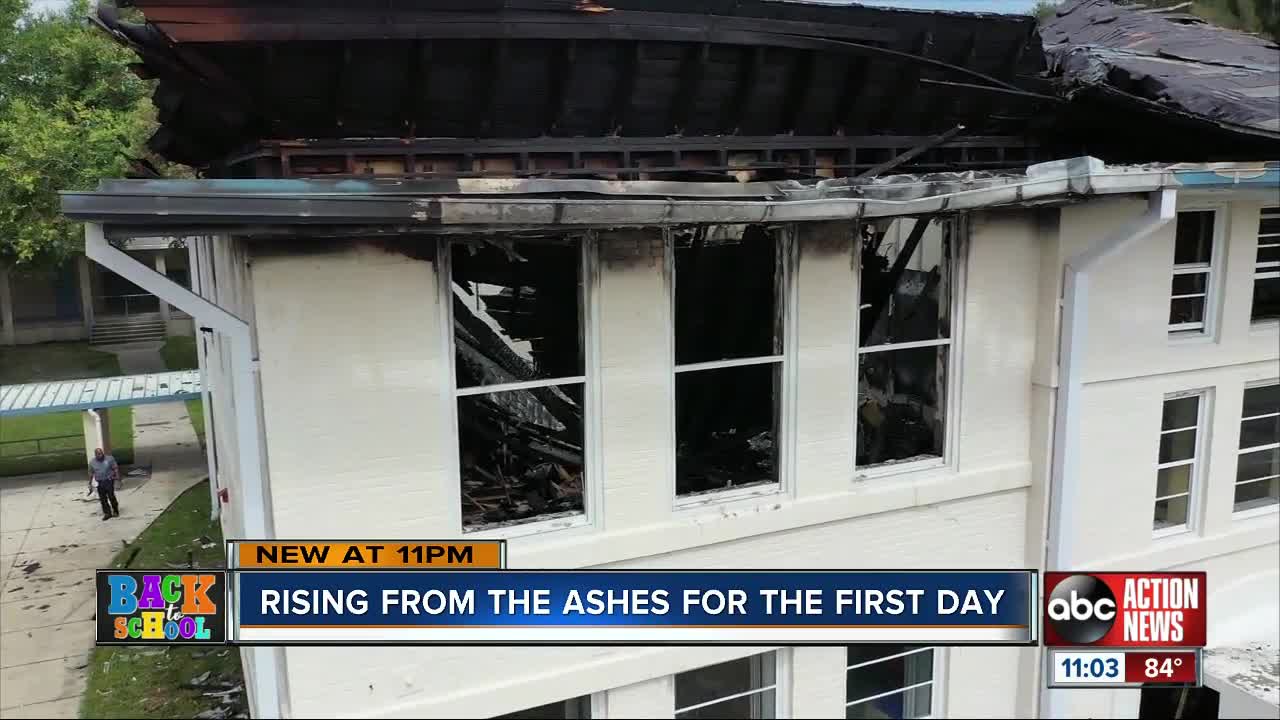 Defying the odds: Brandon school damaged by lightning weeks ago readies for the first day