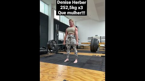 Deadlift de 252,5kg para 2 reps de Denise Herber 🇩🇪 #Shorts