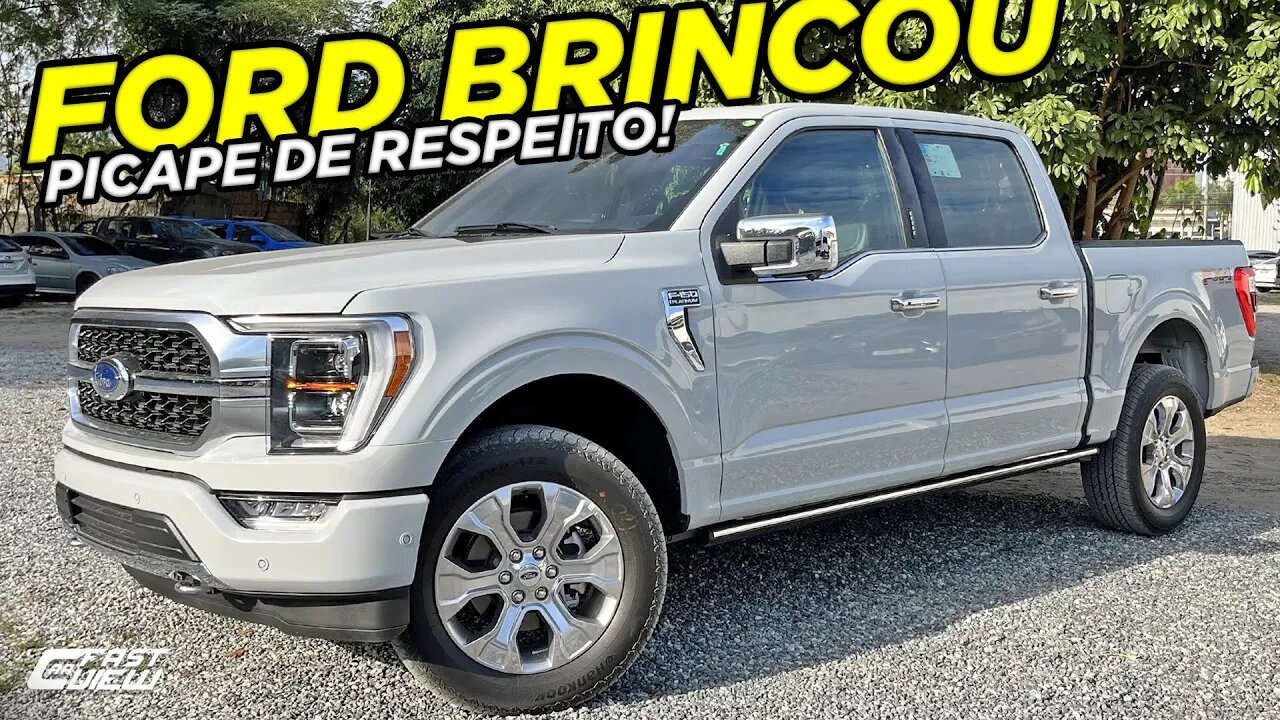 NOVA FORD F-150 PLATINUM 2023 PICAPE MONSTRA COM MOTOR V8 DE MUSTANG + BARATA E POTENTE QUE RAM 1500