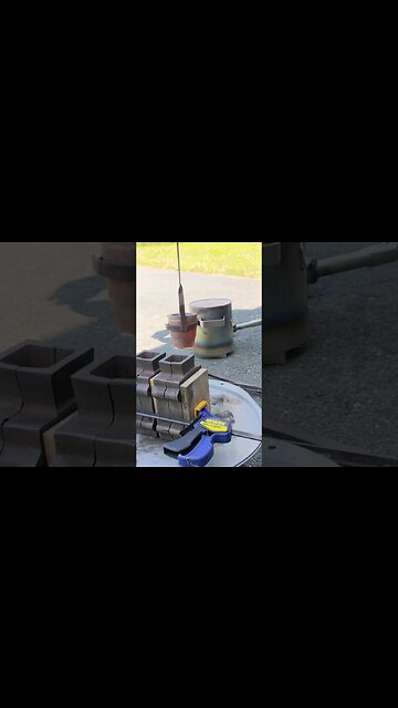 Backyard Metal Casting #shorts #shortsfeed #aluminium