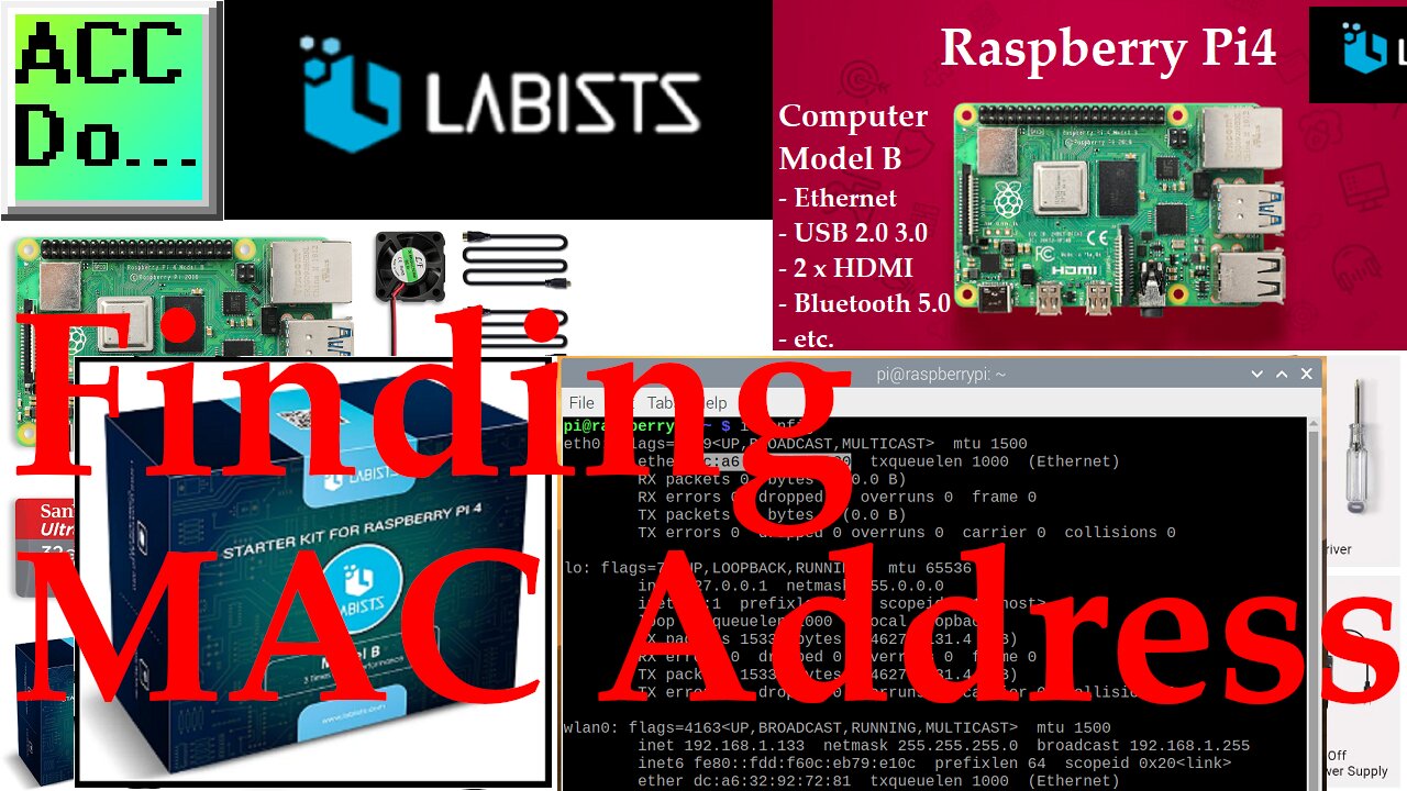 Raspberry Pi Finding MAC Address