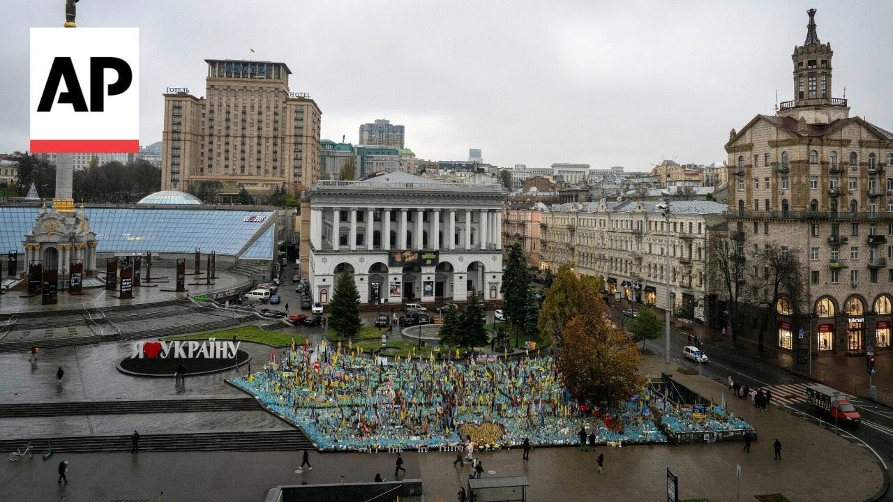 1,000 days of war: Makeshift memorial grows in Ukraine’s capital