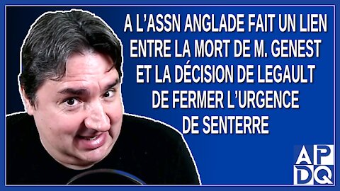 Anglade fait un lien entre la mort de M. Genest et la décision de Legault de fermer les urgences