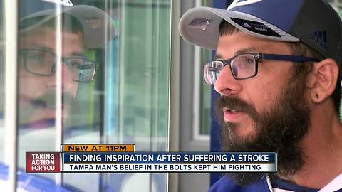 Stroke Survivor says Tampa Bay Lightning inspired him to walk again