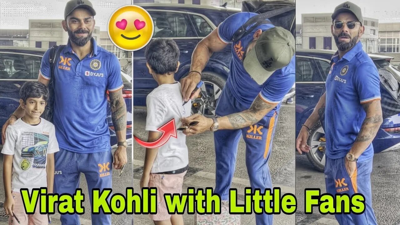 Virat Kohli sweet Gesture with his little fans when he Signed his T-Shirt | IND Vs AUS