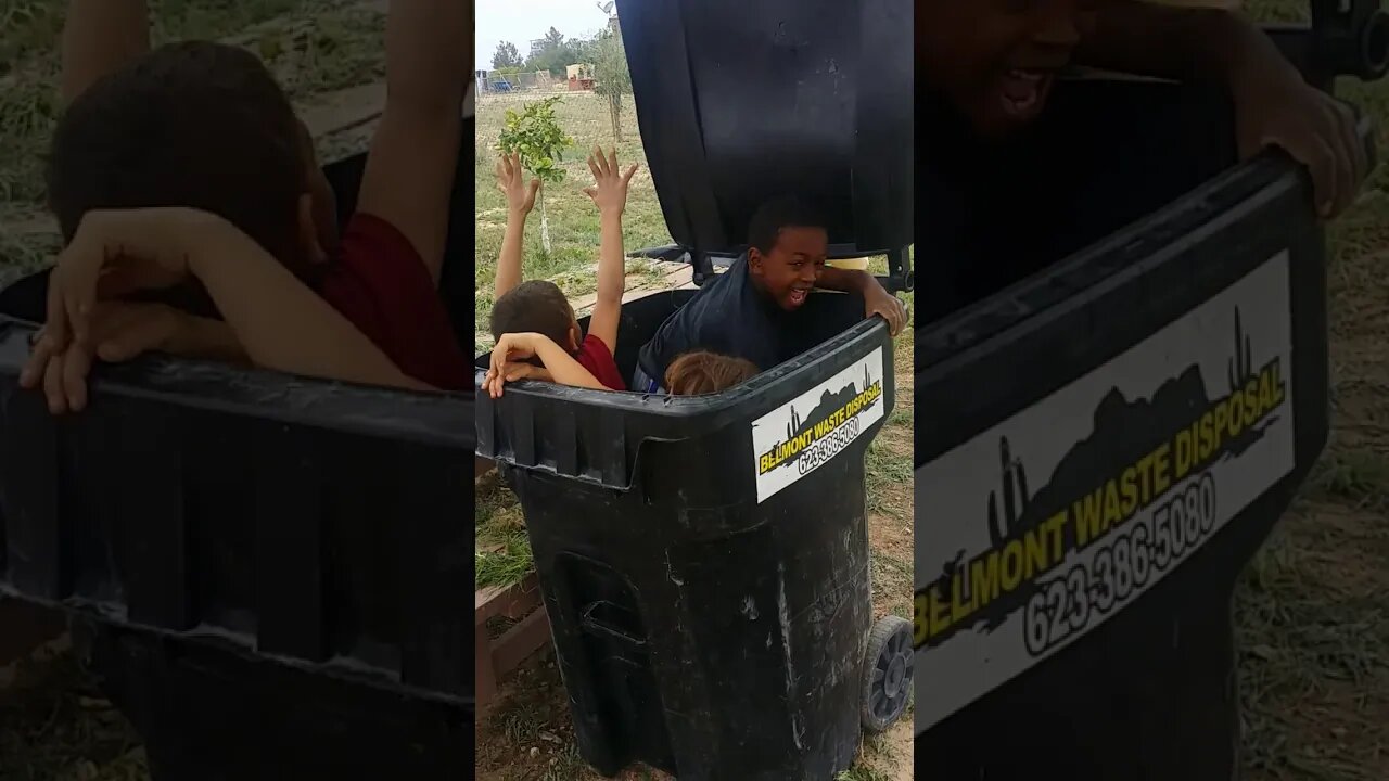 Kids in the Trash Can!!