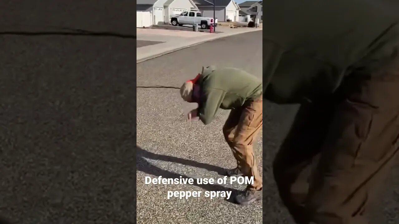 POM pepper spray demo #shorts #peppersprays #selfdefense