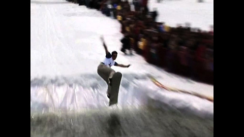 Extreme Russian Water Snowboarding