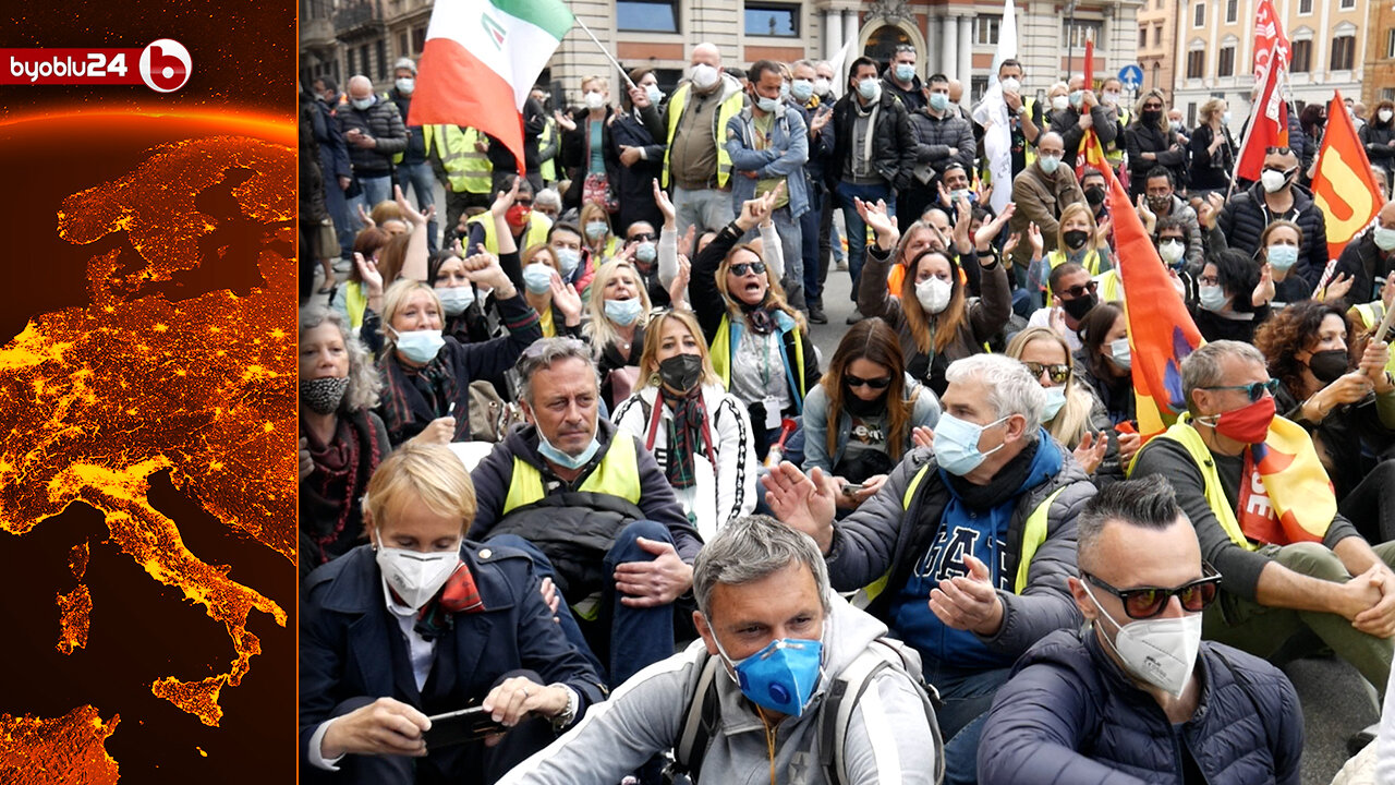 DIPENDENTI ALITALIA IN PIAZZA, BRUXELLES VUOLE DISTRUGGERCI