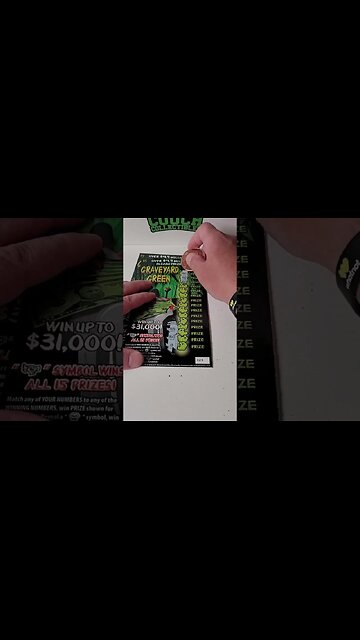 Scratch Off Lottery Tickets Graveyard Green!#lottery