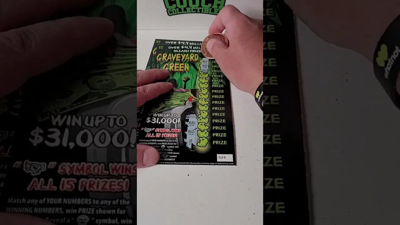 Scratch Off Lottery Tickets Graveyard Green!#lottery
