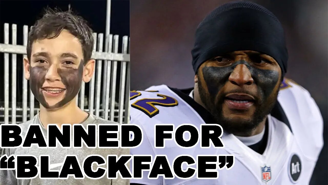 8th grader BANNED from sporting events for wearing "BLACKFACE" to a football game, but it wasn't!