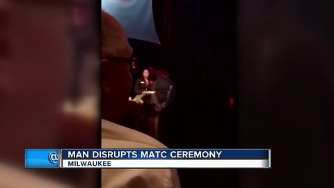 Man cited after disrupting ceremony at MATC