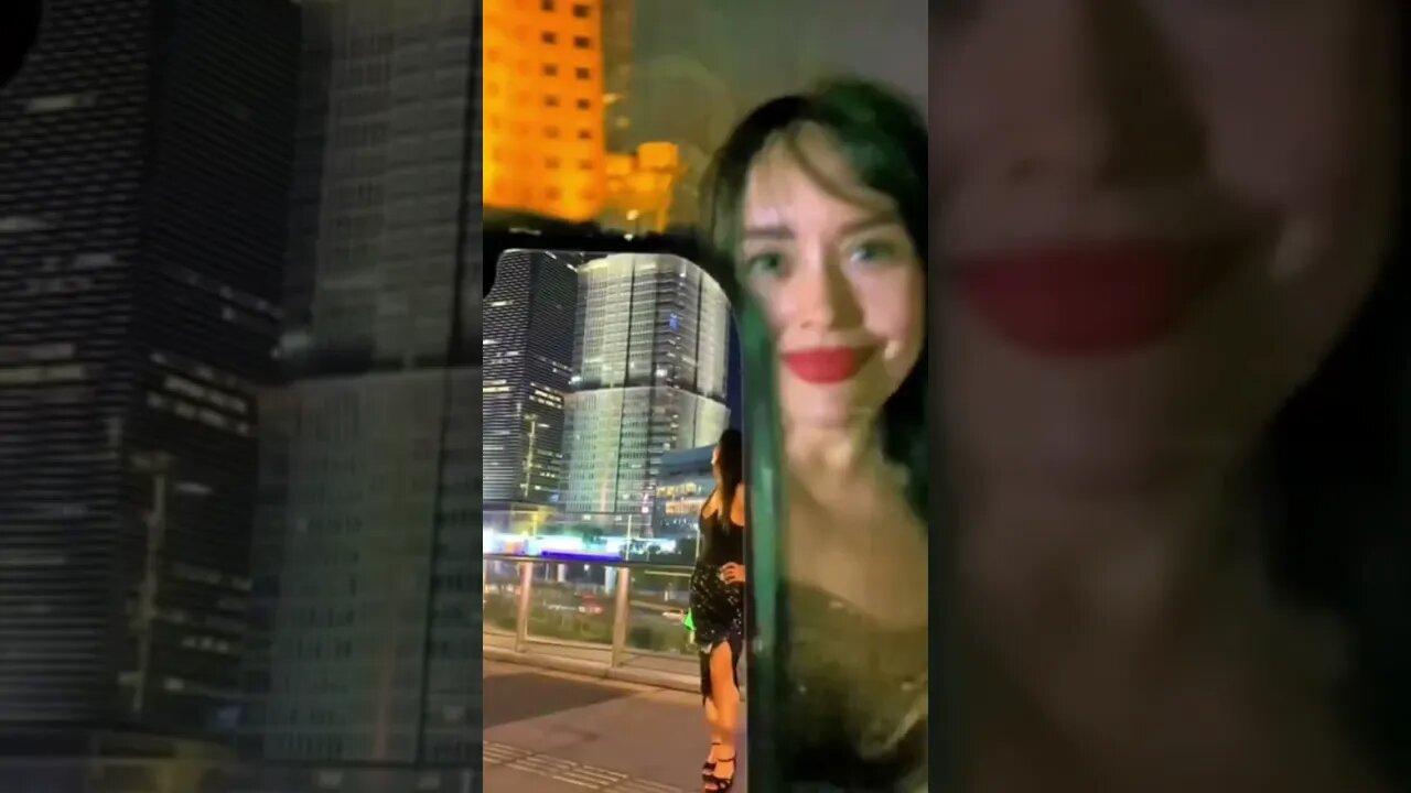 Chinese Girl Sees The Sights Of Shanghai Through Her Cell Phone