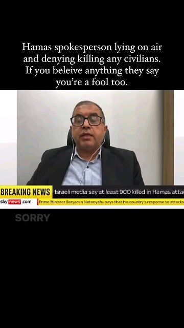 Hamas/ISIS spokesman claims they did not kill any civilians on Oct.7. What drugs is he on?