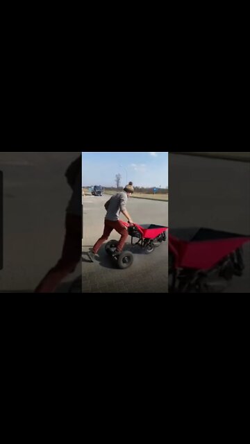 Gas powered wheelbarrow #shorts