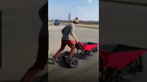 Gas powered wheelbarrow #shorts