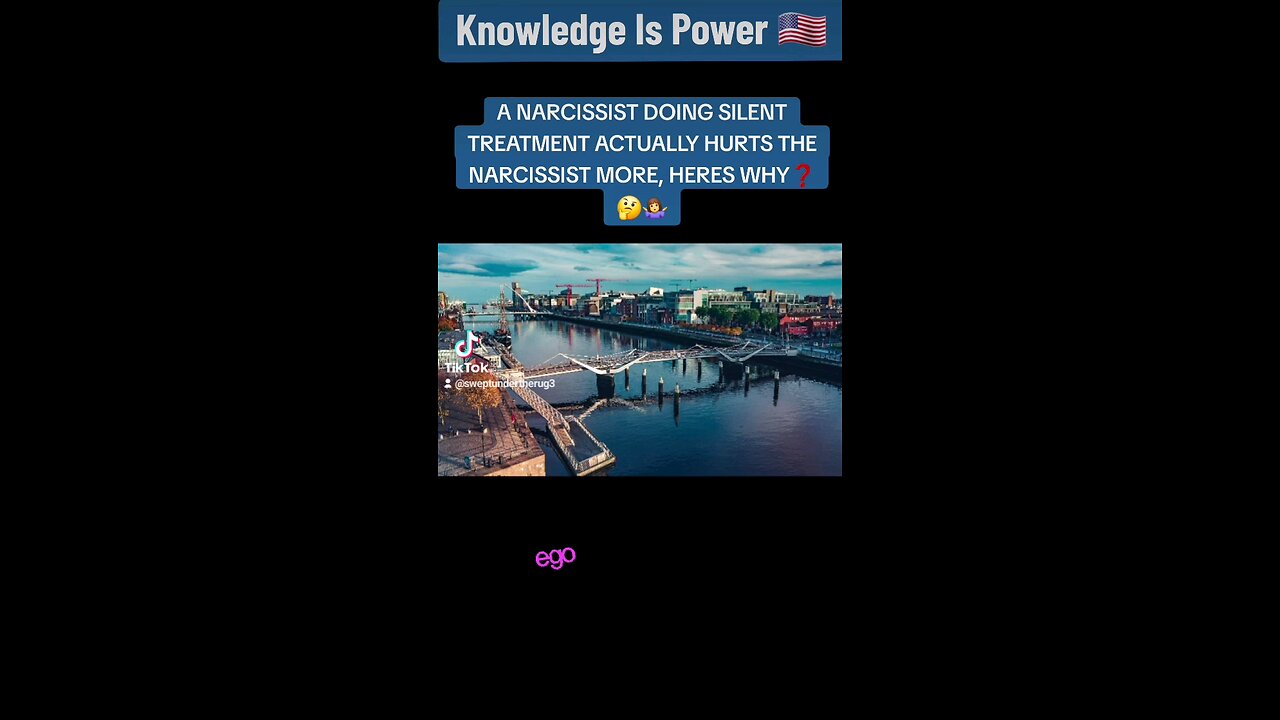 A NARCISSIST DOING SILENT TREATMENT ACTUALLY HURTS THE NARCISSIST MORE, HERES WHY❓️