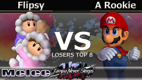 Flipsy (Ice Climbers) vs. SFS|A Rookie (Mario) - Melee Losers Top 8 - TNS7