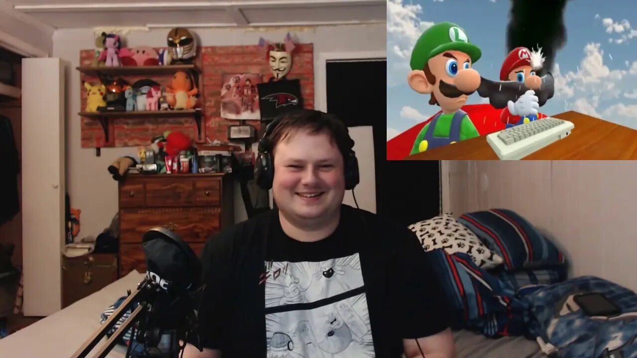 SMG4 REACTION! Video ends when Mario gets 1 IQ ft Luigi