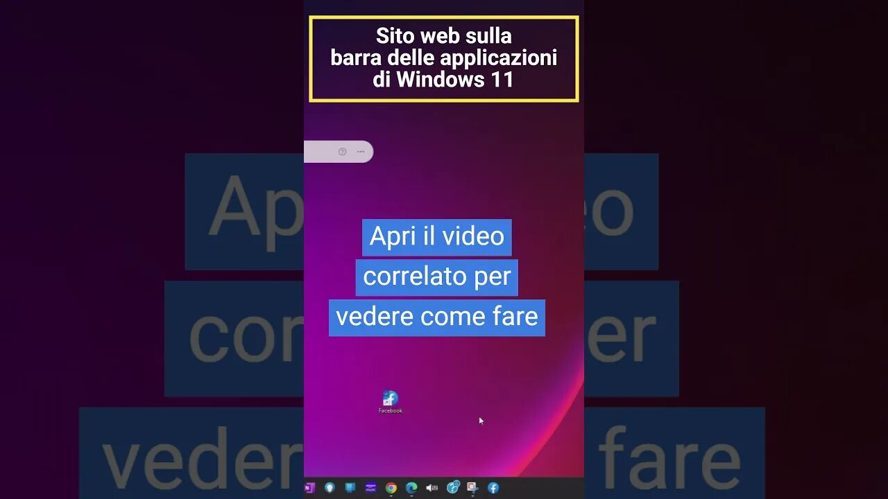 Sito web sulla barra delle applicazioni di Windows 11 #windows11 #app