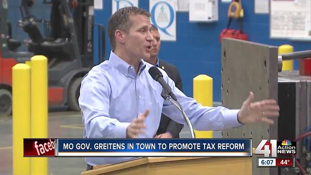 Greitens comes to KC to promote tax plan