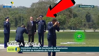 Bolsonaro hoje na Cerimônia da Força Aérea