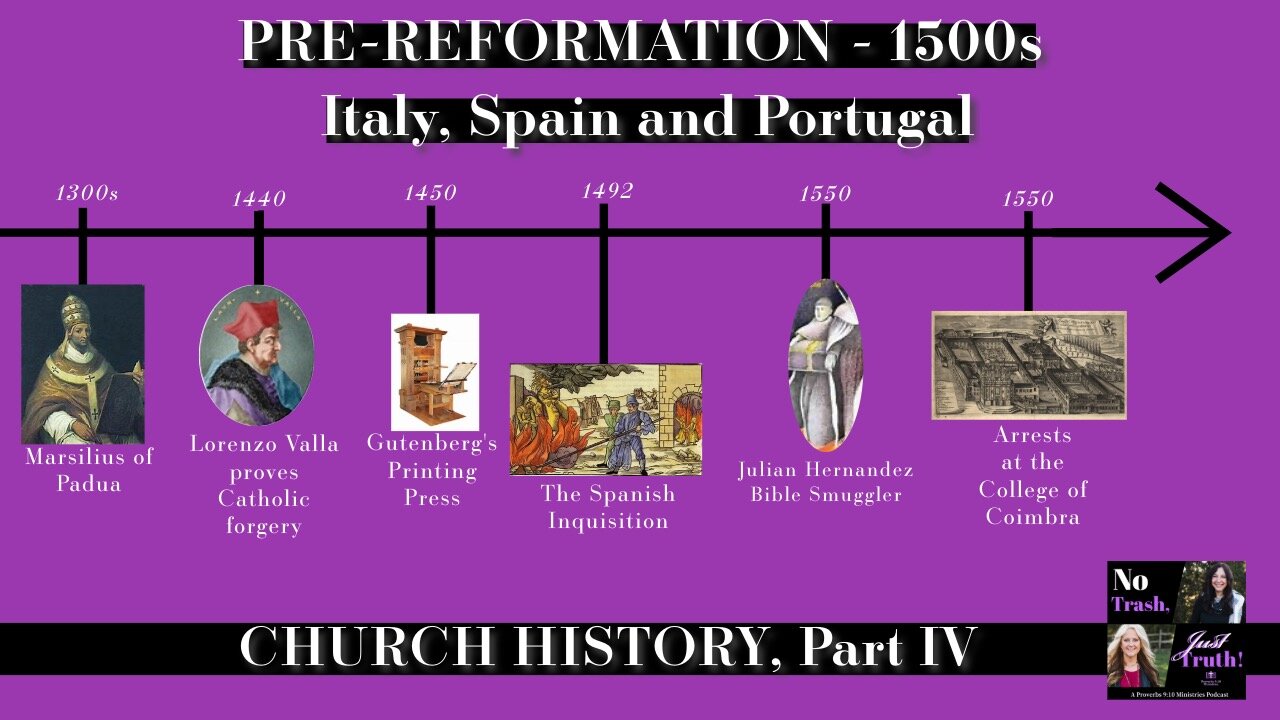 Church History Part IV - Pre-Reformation 1500’s: Italy, Spain, & Portugal