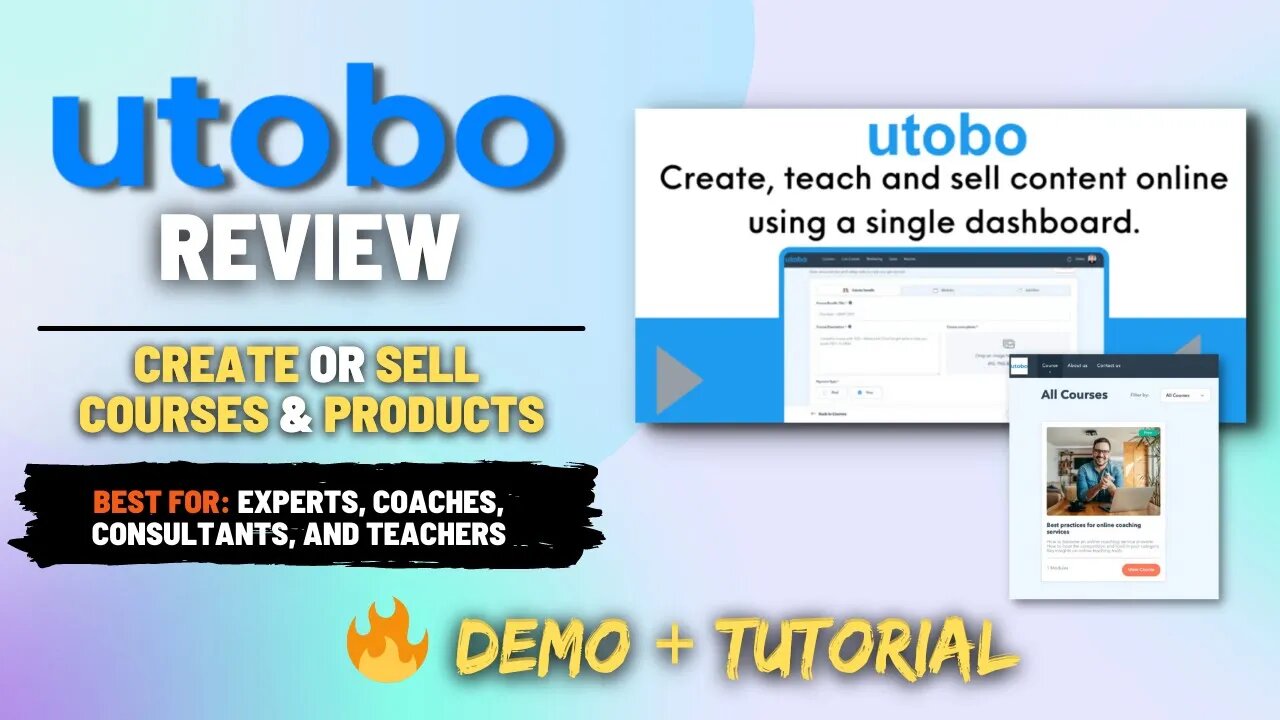 Utobo Review [Lifetime Deal] | Create courses and sell content online using just one simple LMS tool