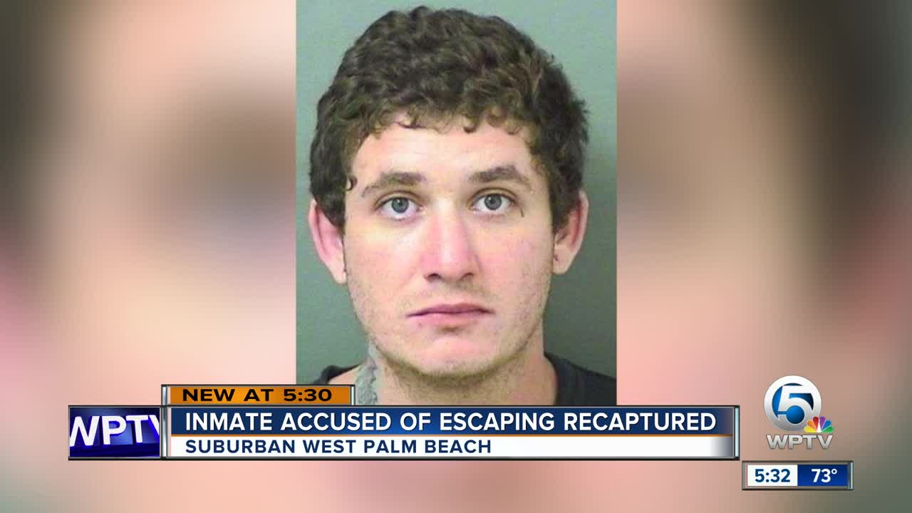 Inmate accused of escaping has been recaptured